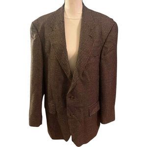 Chaps Brown Checkered Blazer